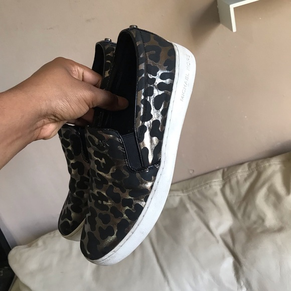 SOLD Michael Kors Cheetah Print Sneakers Metallic - Picture 6 of 6